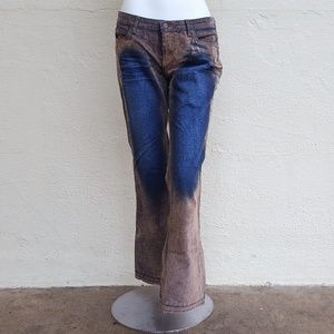 Low Rise Hippie Jeans Muddy Boho Festival sz 30